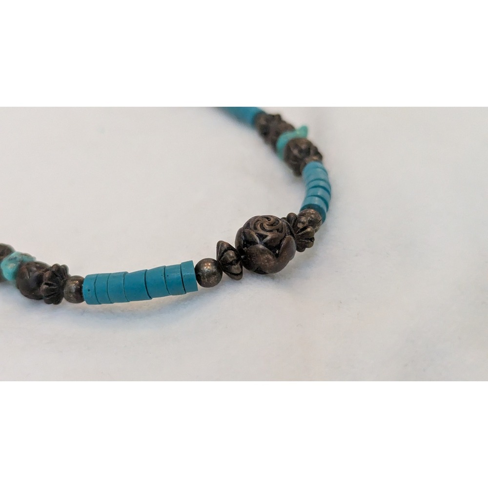 Silver and Turquoise necklace - Picture 2 of 4